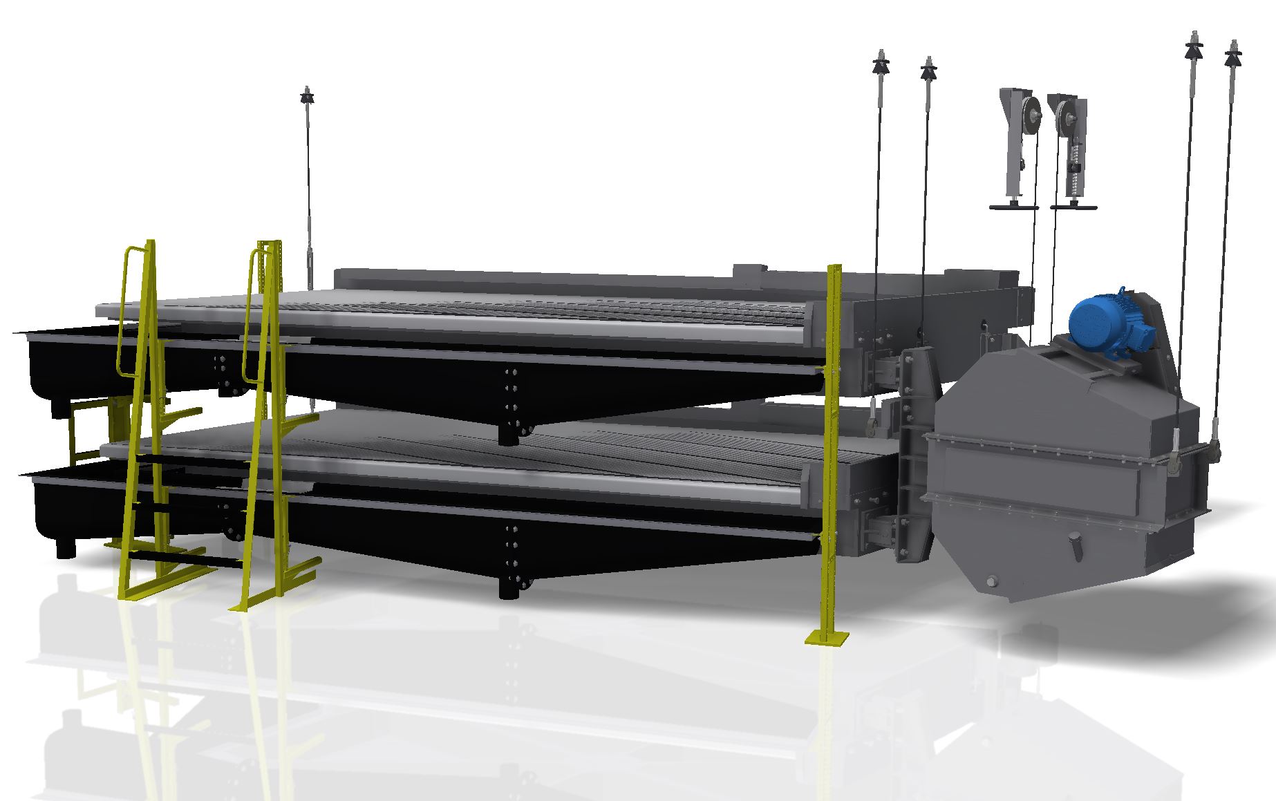 Deister 99 double-deck table, front view