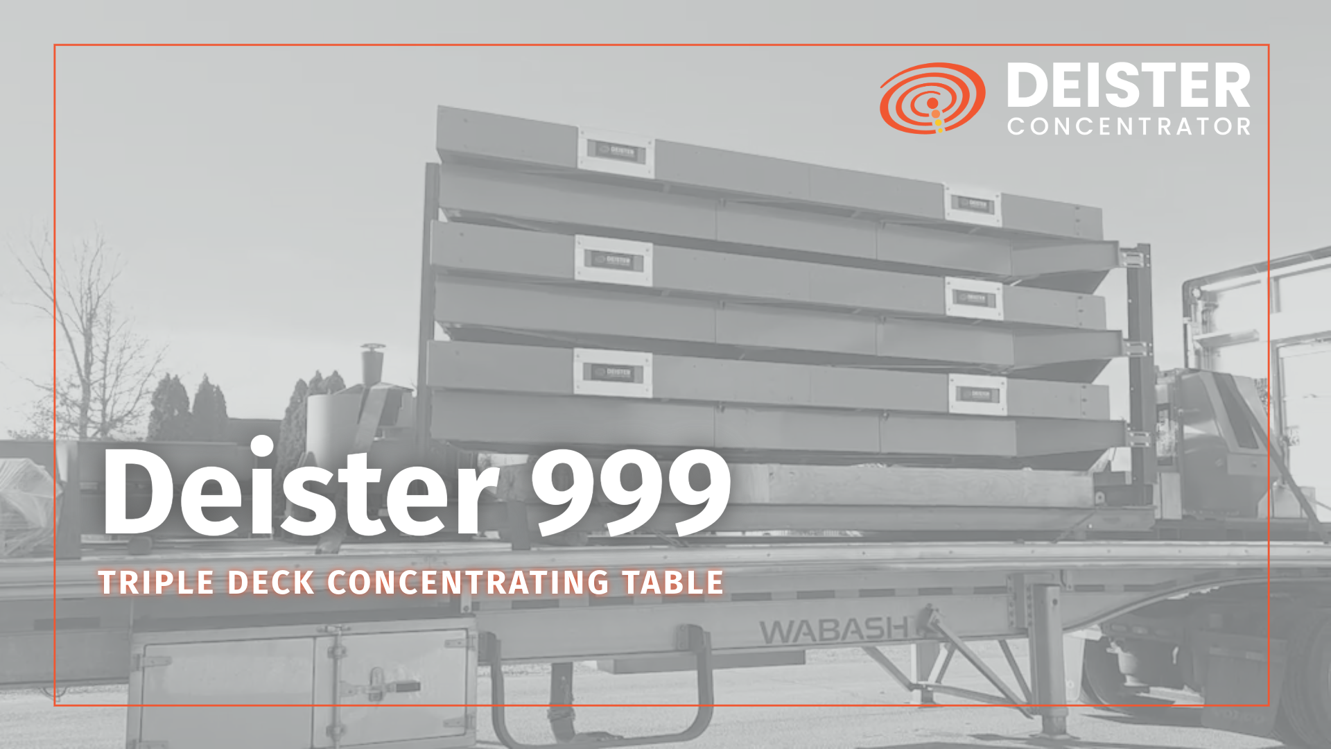  Deister Concentrator Ships Triple Deck Table and Distributor to California