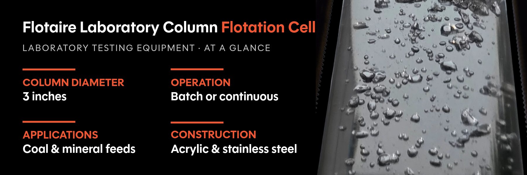 The Flotaire Laboratory Column Flotation Cell
